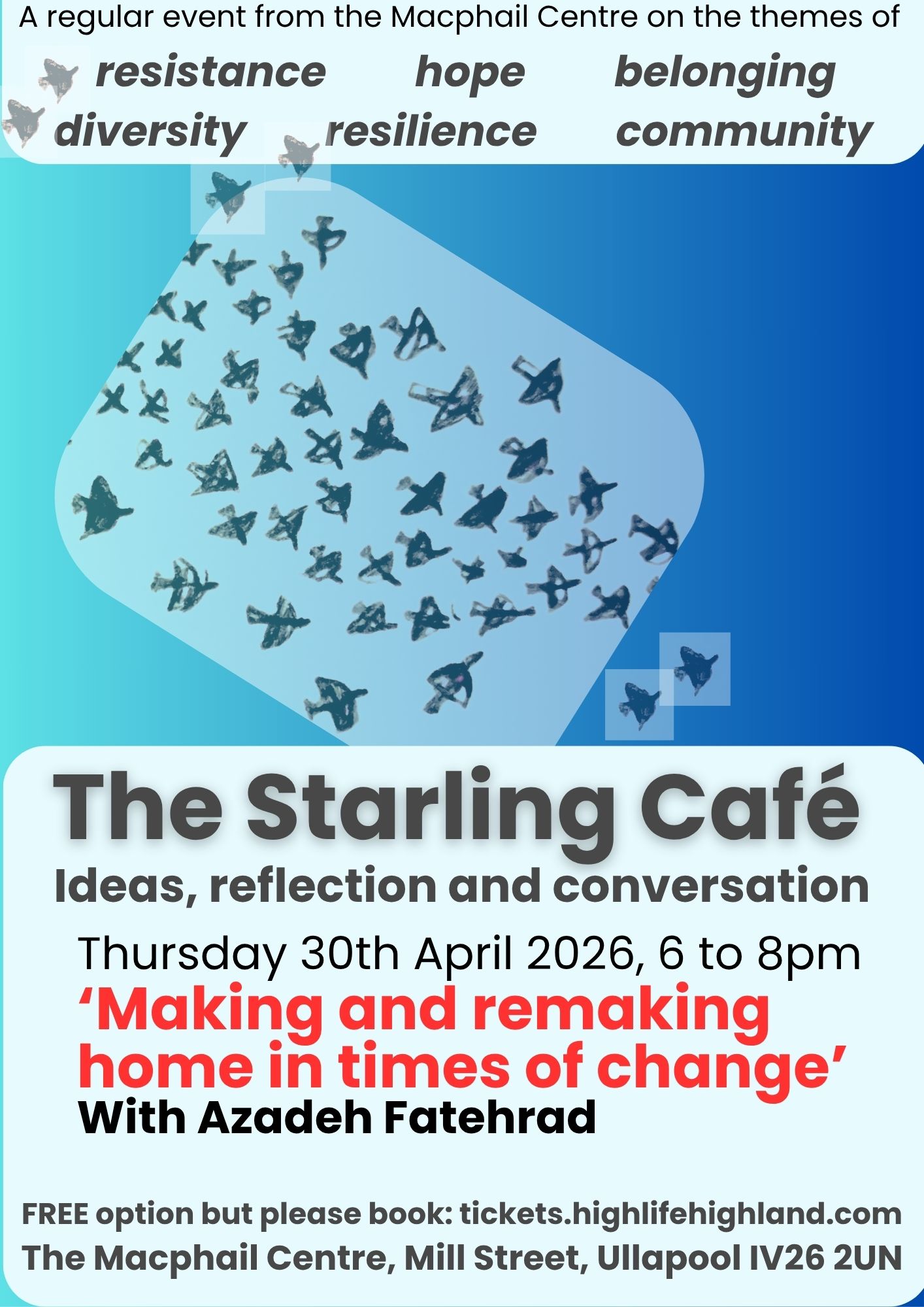 Poster Starlings April 2026